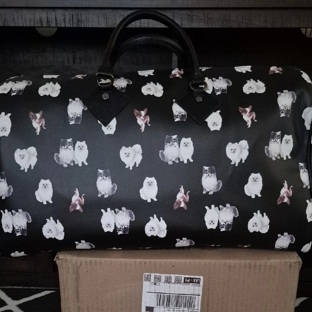 Loves Black and White Dog Carrier